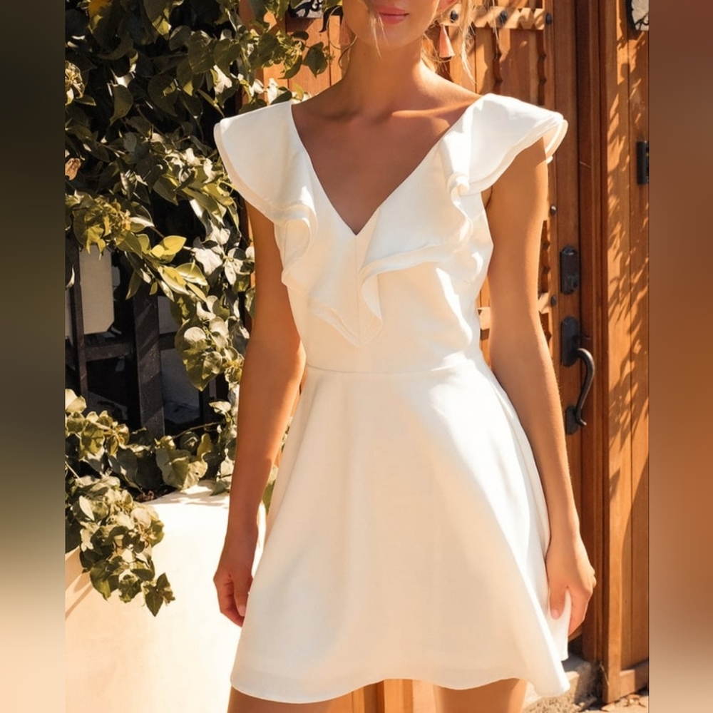 White lulus skater dress